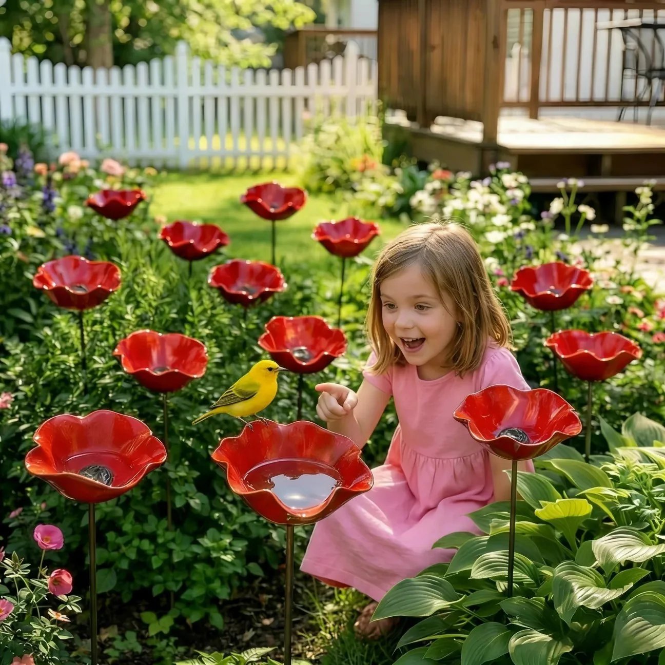 🔥Letzter Tag: 60 %-Handgefertigter Blumenstecker aus Metall für den Garten 🐦
