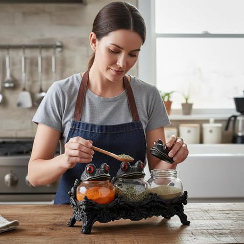 Handgefertigte Gewürzgläser in Form von Hexenfröschen 🐸🧙