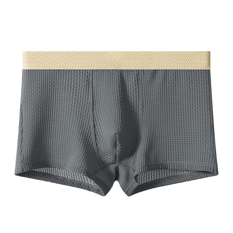 🔥Letzter Tag: 60 %❄️Herren-Boxershorts aus Eisseide, einfarbig, bequem und atmungsaktiv