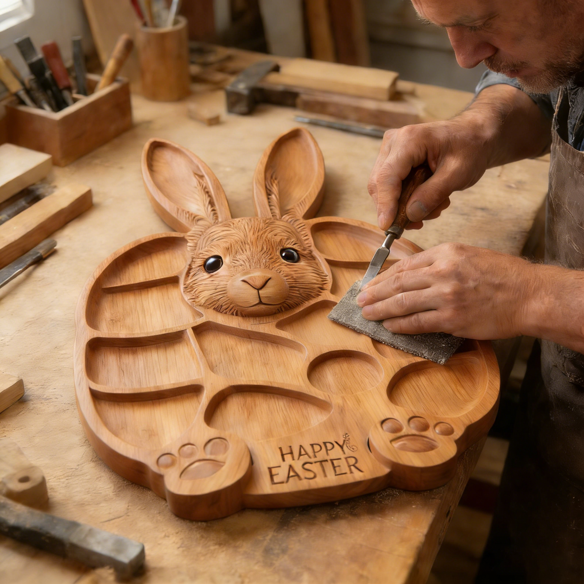 🐰💕Osterhasen-Holz-Charcuterie-Brett