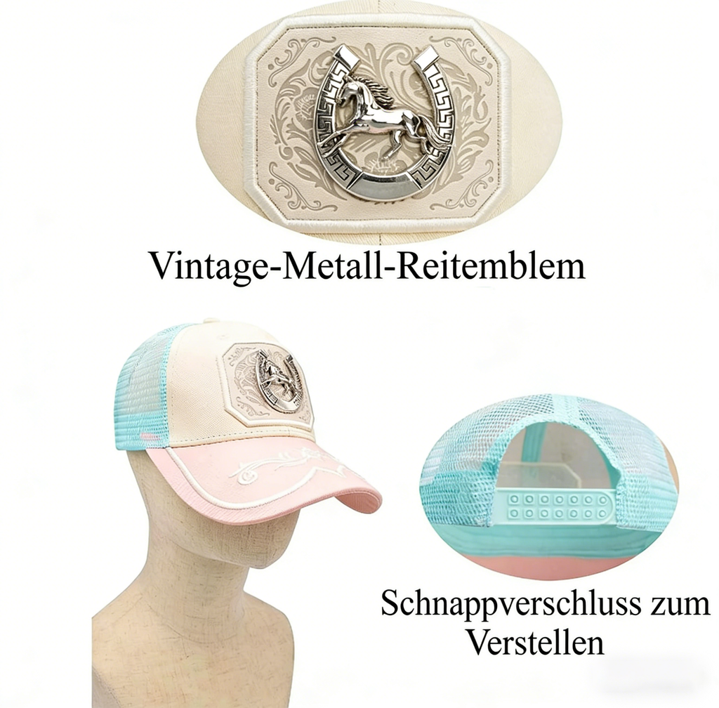 🔥Letzter Tag: 60 %-Western-Truckerkappe mit einzigartiger Stickerei und Anstecknadel