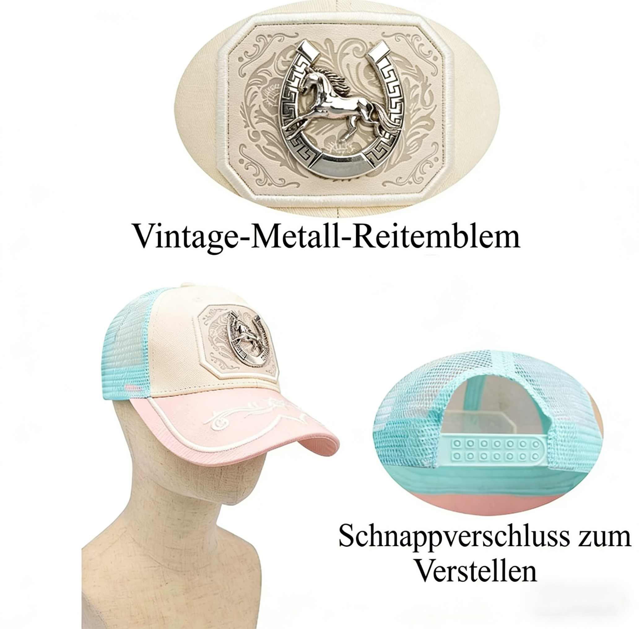 🔥Letzter Tag: 60 %-Western-Truckerkappe mit einzigartiger Stickerei und Anstecknadel
