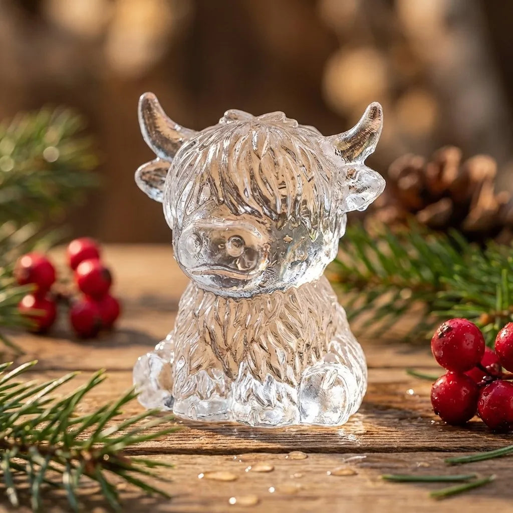 🐮 Mini-Eiswürfelform in Form eines Hochlandrindes – Niedliches 3D-Eis für Getränke, Partys und als Geschenk