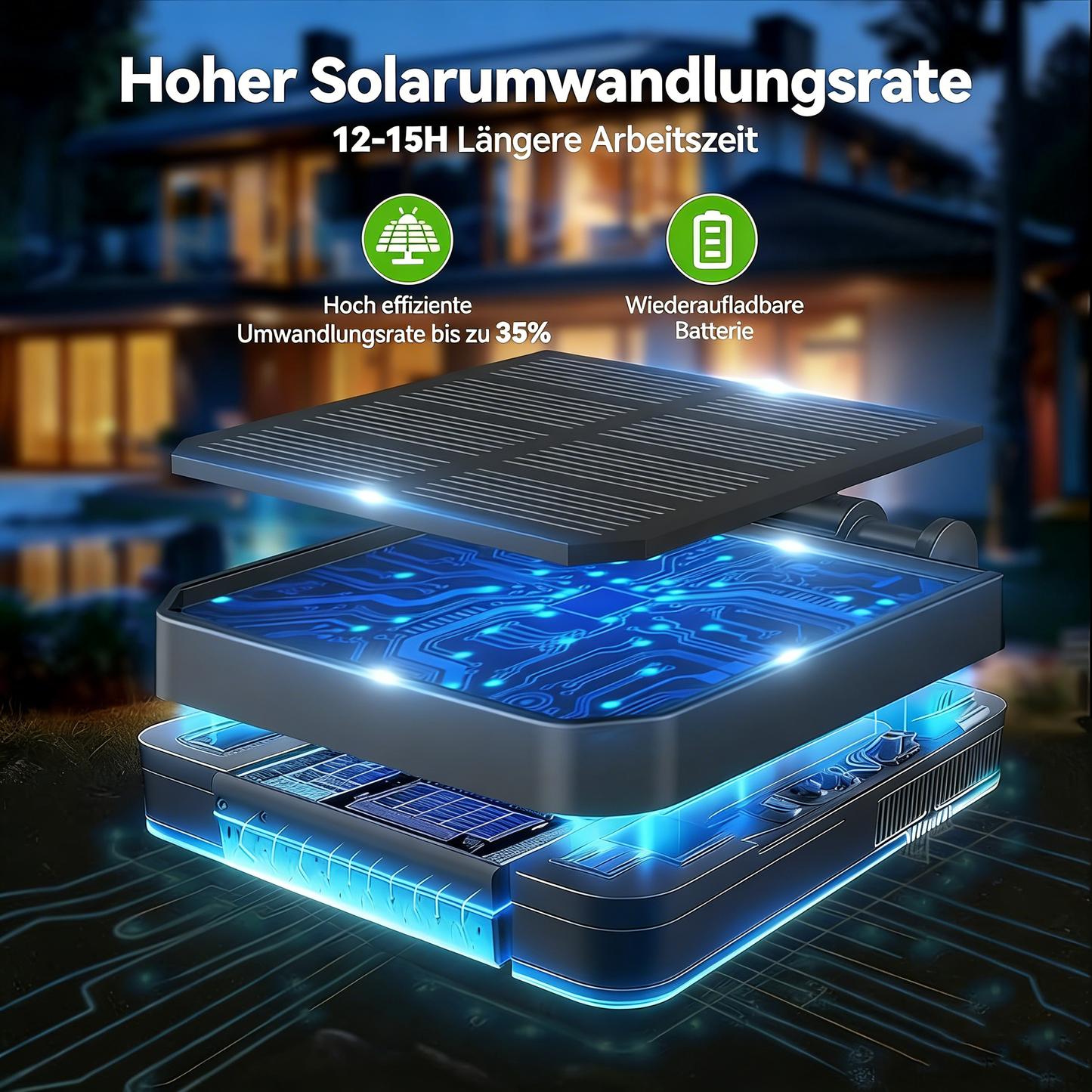 🌞Solar-Gartenleuchten mit 3 Sonnenblumenlichtern, wasserdichte Solar-Außenleuchten mit automatischer Ein-/Ausschaltfunktion