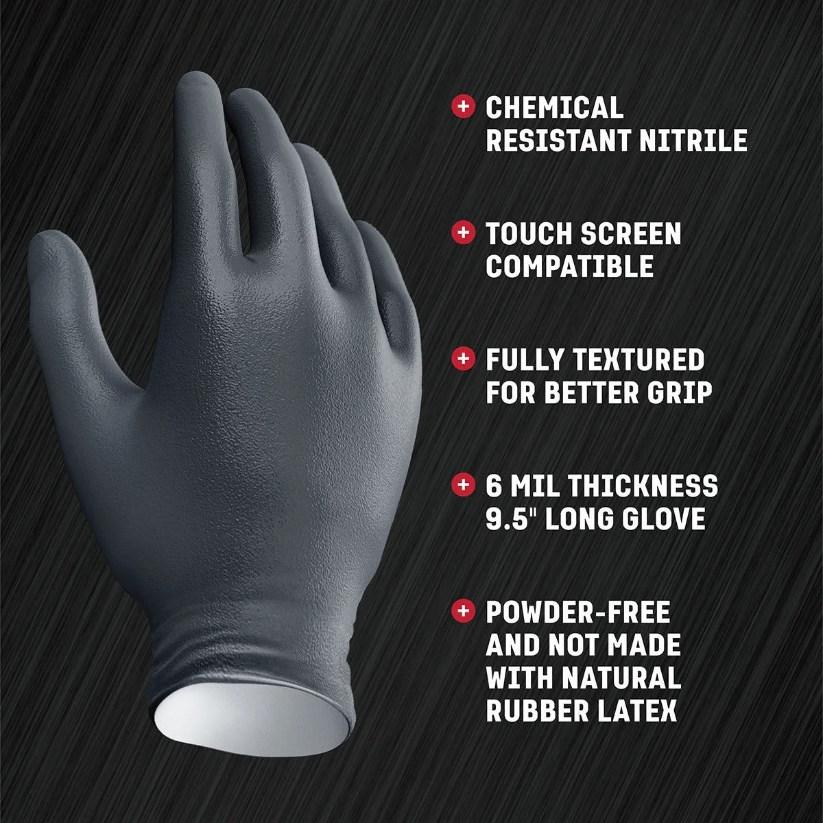 (100 Stück) Nitril-Untersuchungshandschuhe, schwarze latexfreie, puderfreie Einweghandschuhe für medizinische Zwecke, Kochen, Reinigung, Autoreparatur usw.