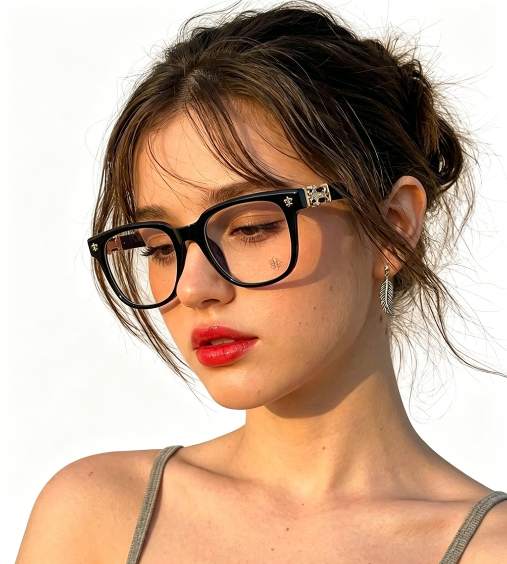 ANTI-Blue Light Gothic Cross Glasses Frames, Gothic/Punk/Cross/ Y2K Retro Style