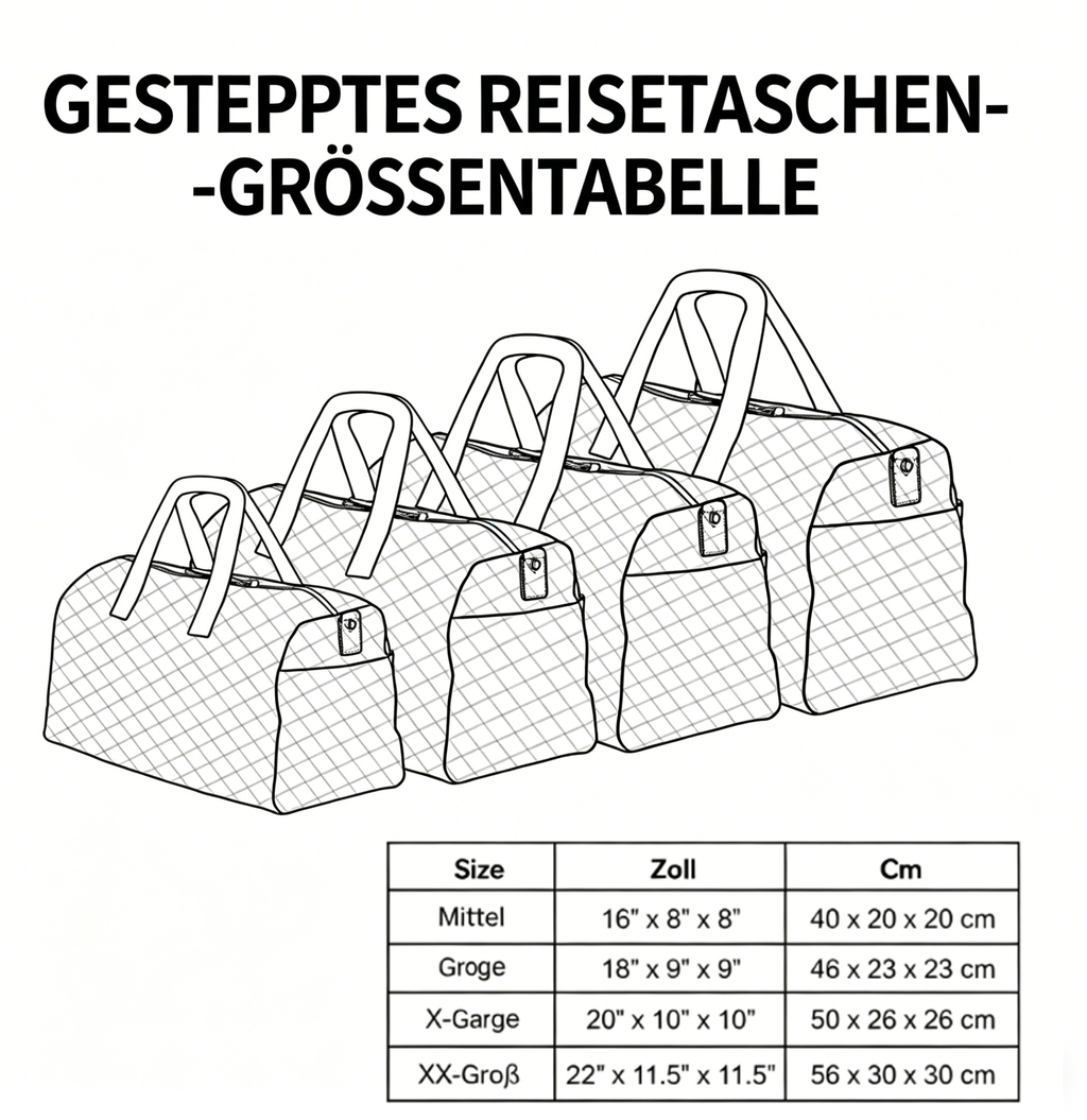 Gesteppte Reisetasche „Hippie Journey“