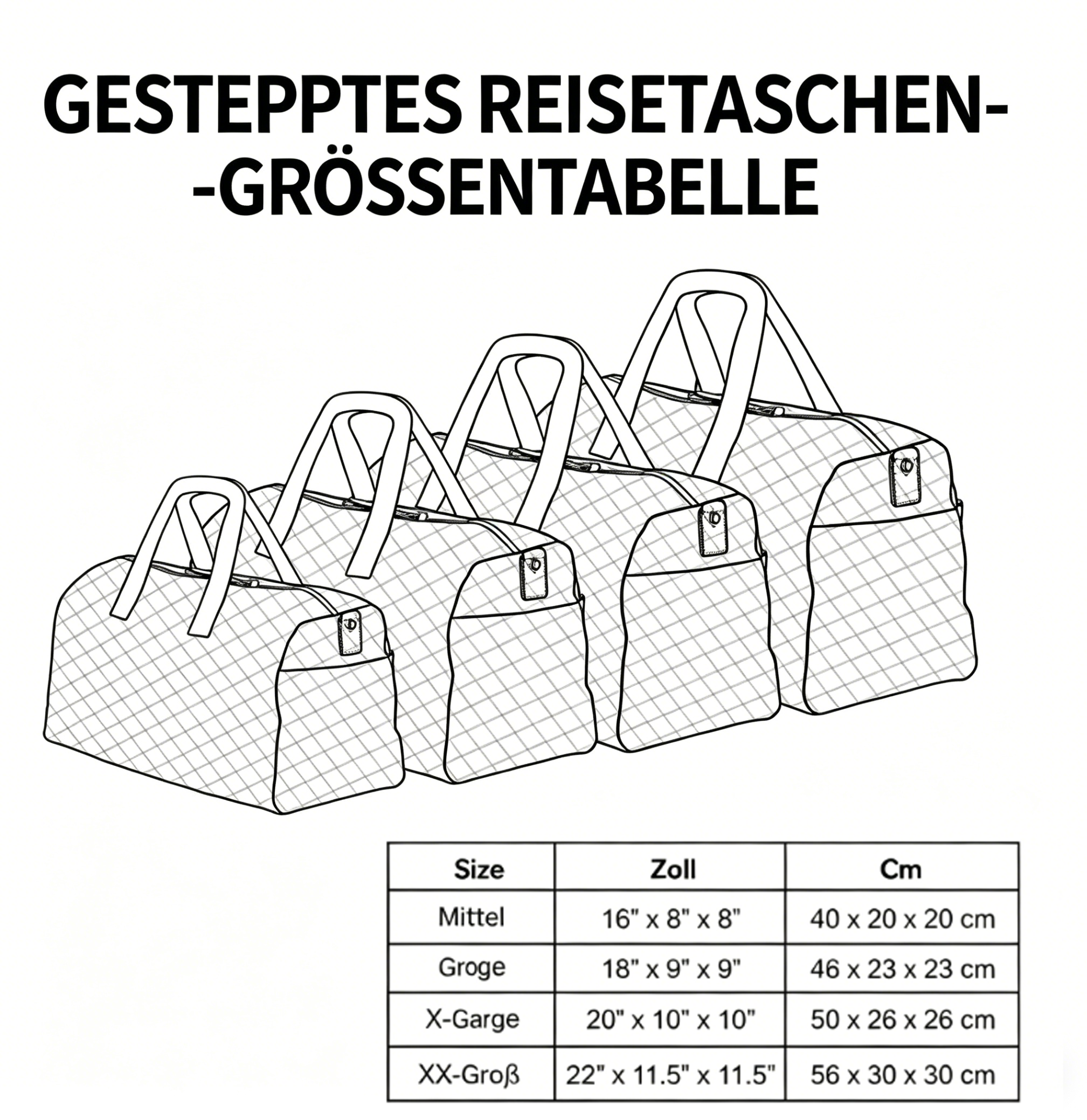 Gesteppte Reisetasche „Hippie Journey“