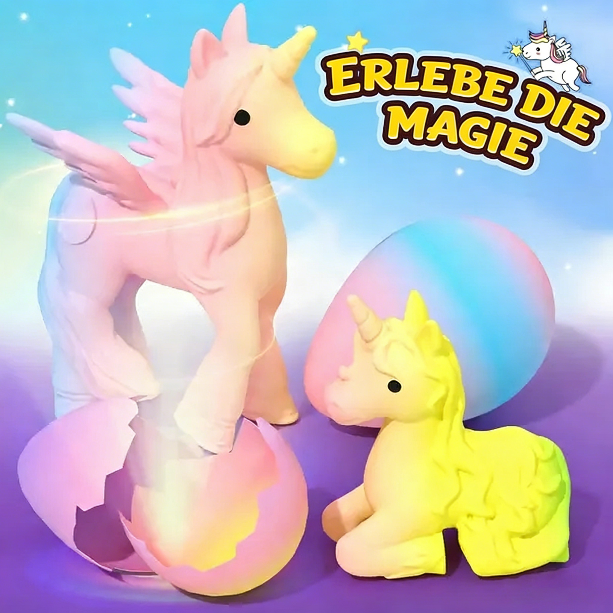 🦄Magische Einhorn-Eier zum Schlüpfen✨6er-Pack Zauber & Überraschung💦Wasser – Wachsen & Freude entfachen