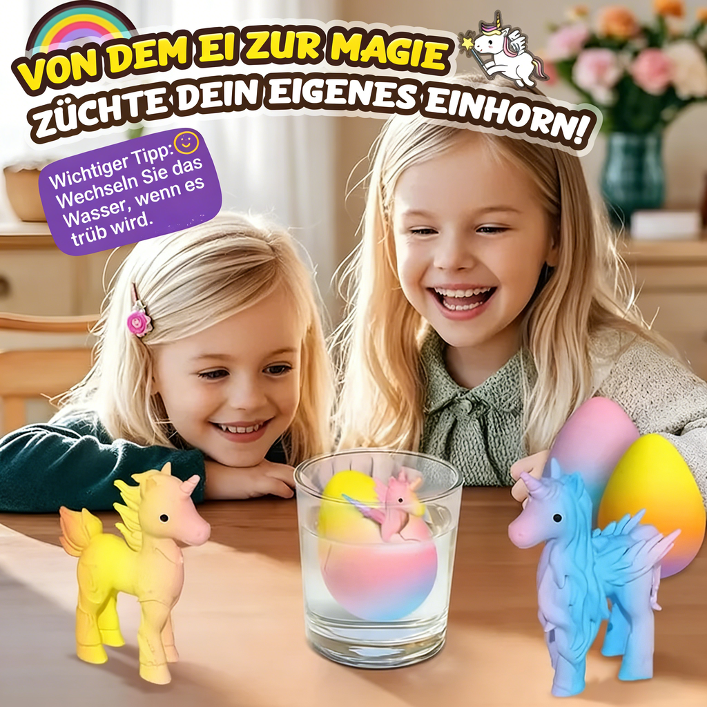 🦄Magische Einhorn-Eier zum Schlüpfen✨6er-Pack Zauber & Überraschung💦Wasser – Wachsen & Freude entfachen