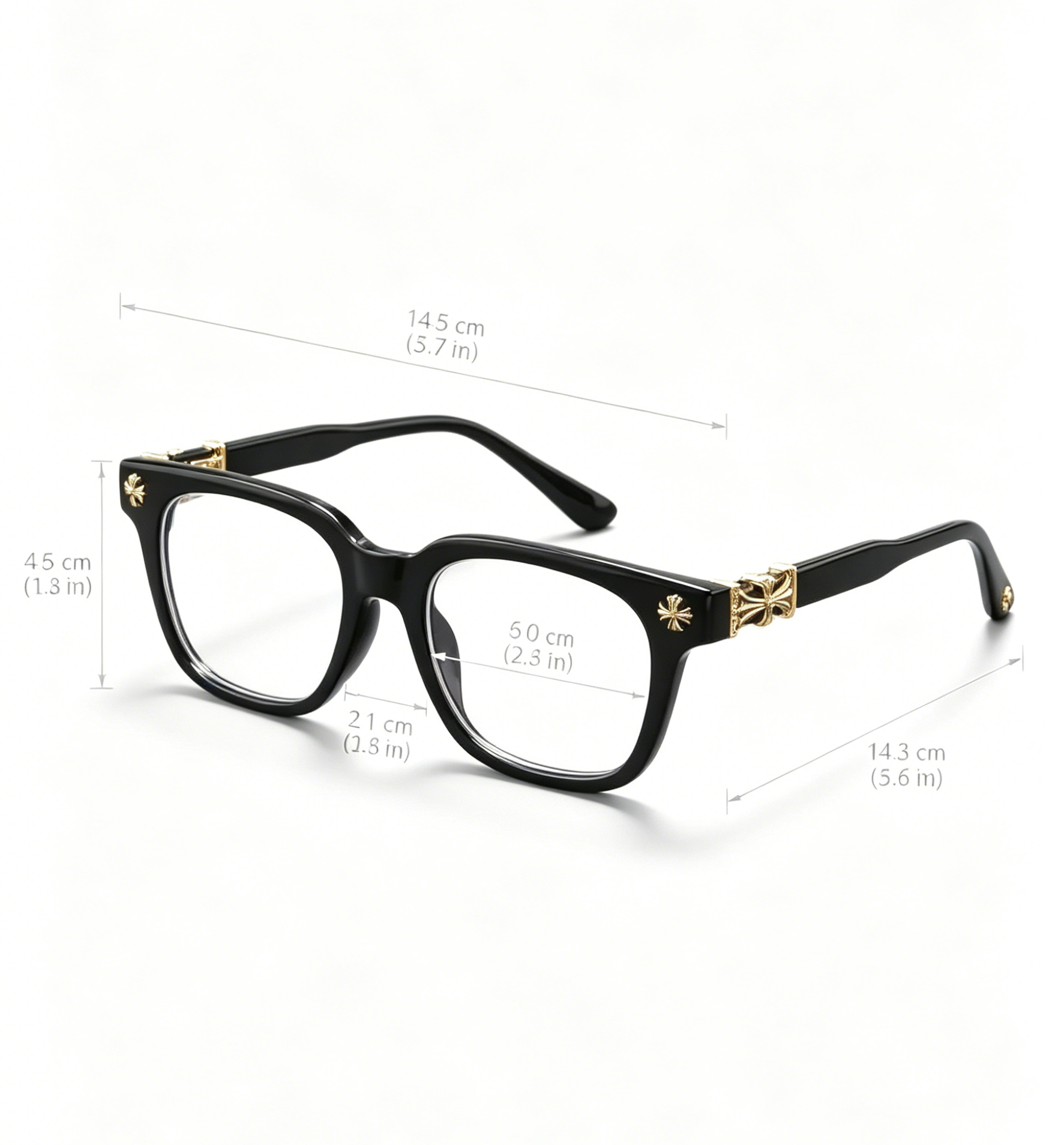 ANTI-Blue Light Gothic Cross Glasses Frames, Gothic/Punk/Cross/ Y2K Retro Style