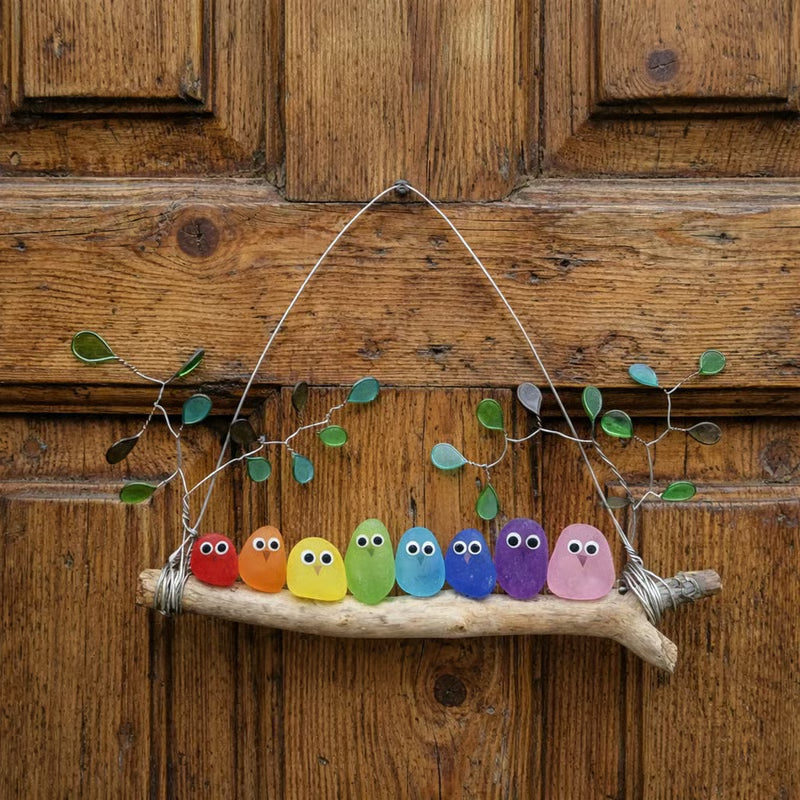 🐦 Bunte Vogelstange aus Treibglas: Das perfekte Geschenk für Naturliebhaber