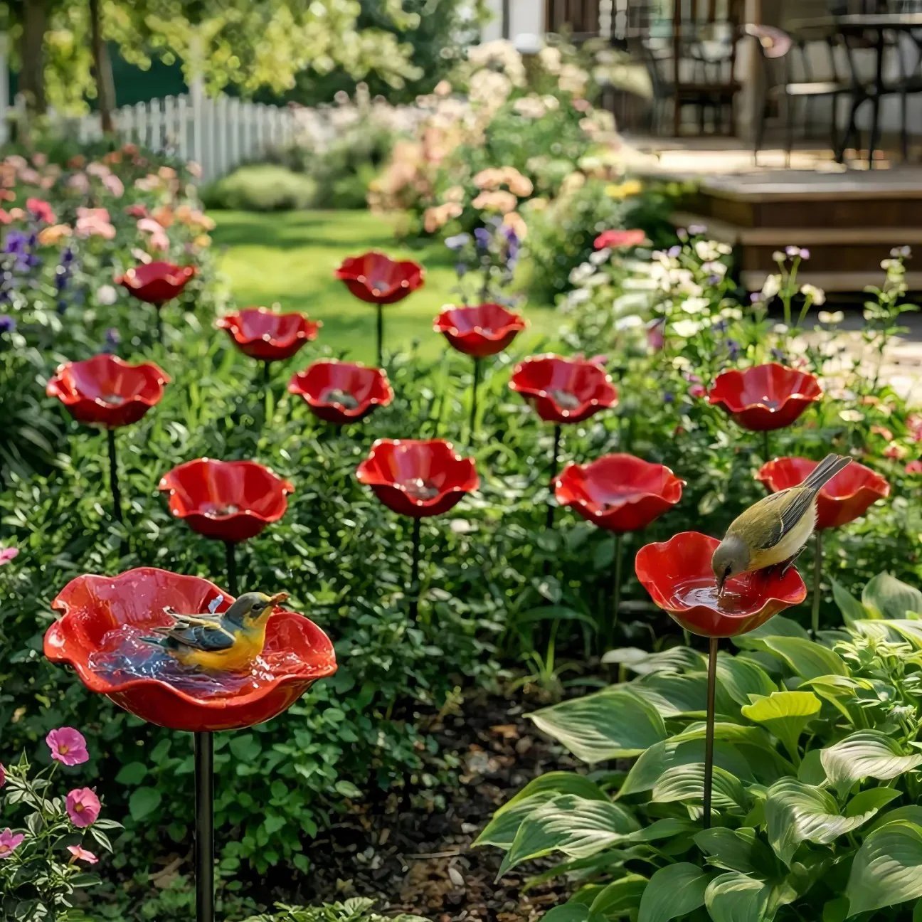 🔥Letzter Tag: 60 %-Handgefertigter Blumenstecker aus Metall für den Garten 🐦