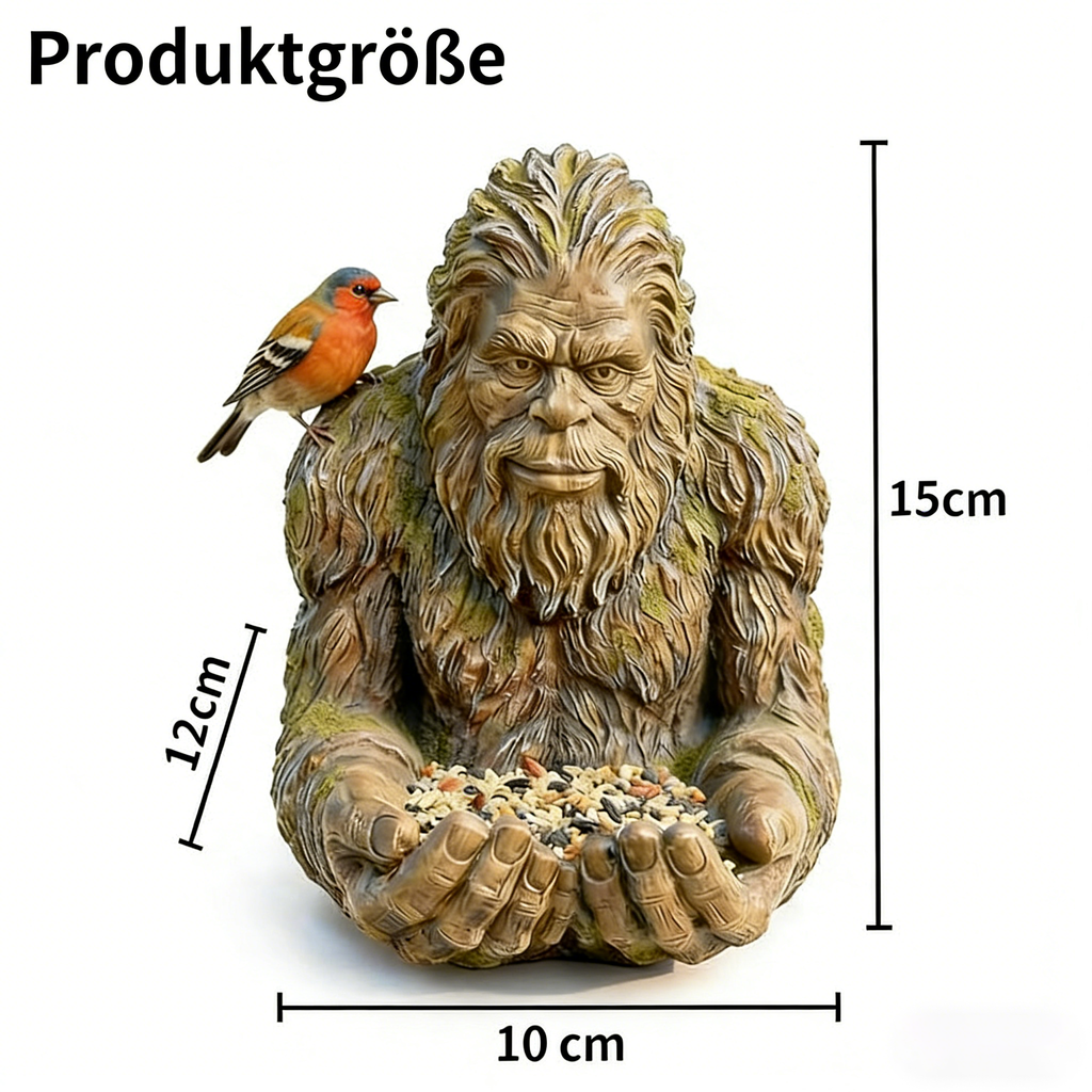 Vogelfutterhaus für draußen – Handbemalte Gartenskulptur & Wildvogelfutterhaus