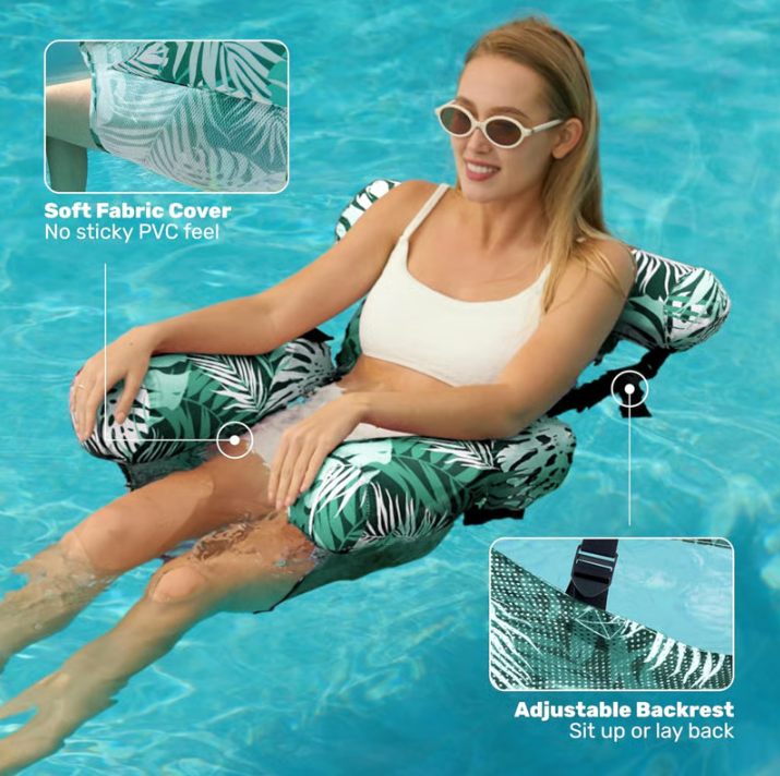 🔥Letzter Tag: 60 %-Aufblasbare Pool-Schwimmhilfen für Erwachsene – Schwimmende Liegestühle 🏖️💦✨