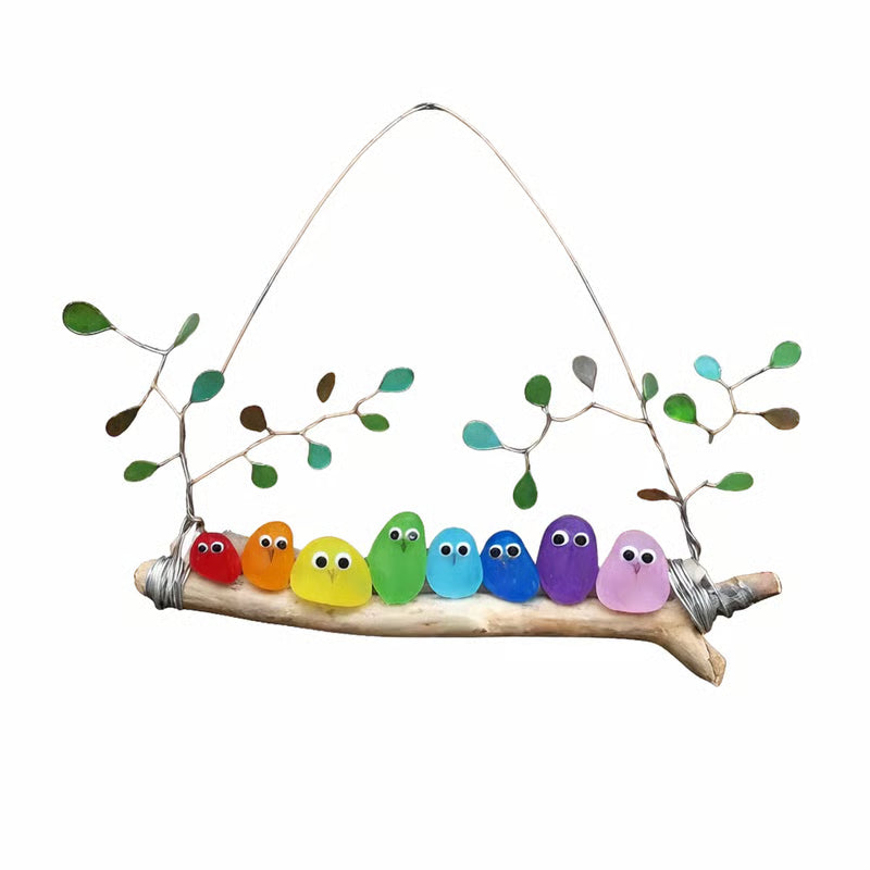 🐦 Bunte Vogelstange aus Treibglas: Das perfekte Geschenk für Naturliebhaber