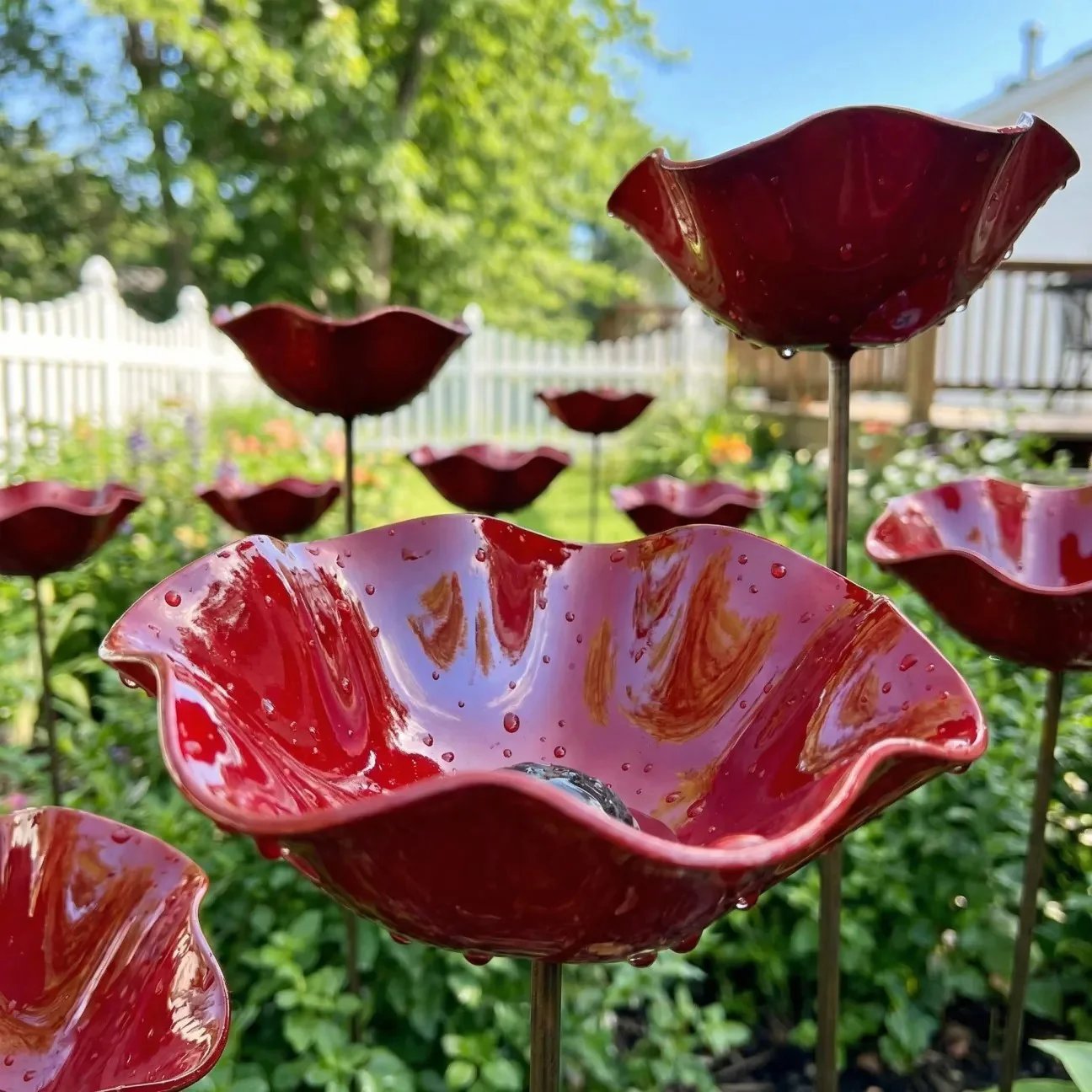 🔥Letzter Tag: 60 %-Handgefertigter Blumenstecker aus Metall für den Garten 🐦