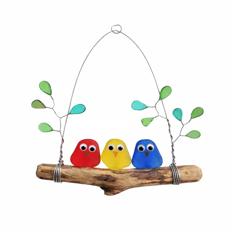 🐦 Bunte Vogelstange aus Treibglas: Das perfekte Geschenk für Naturliebhaber