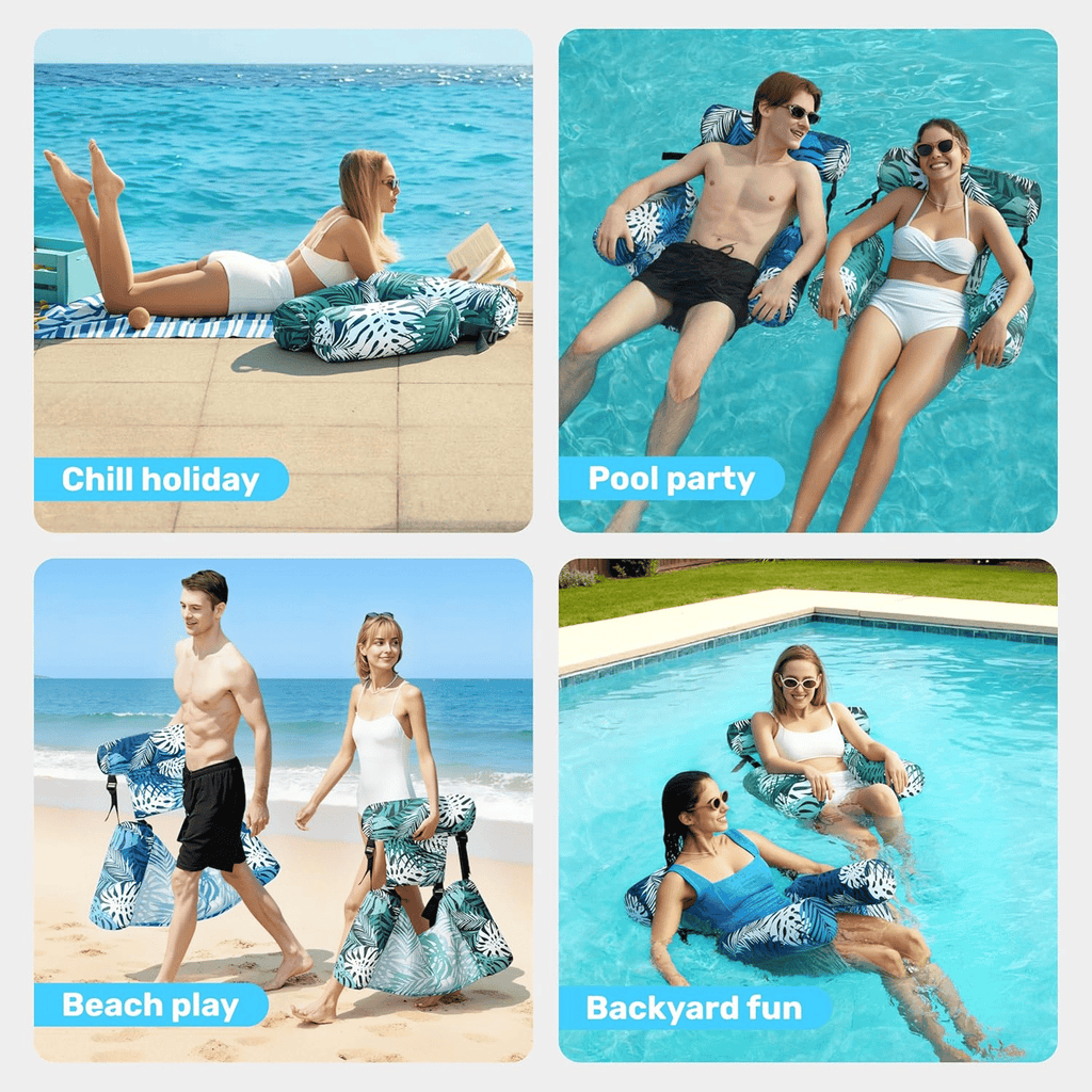 🔥Letzter Tag: 60 %-Aufblasbare Pool-Schwimmhilfen für Erwachsene – Schwimmende Liegestühle 🏖️💦✨