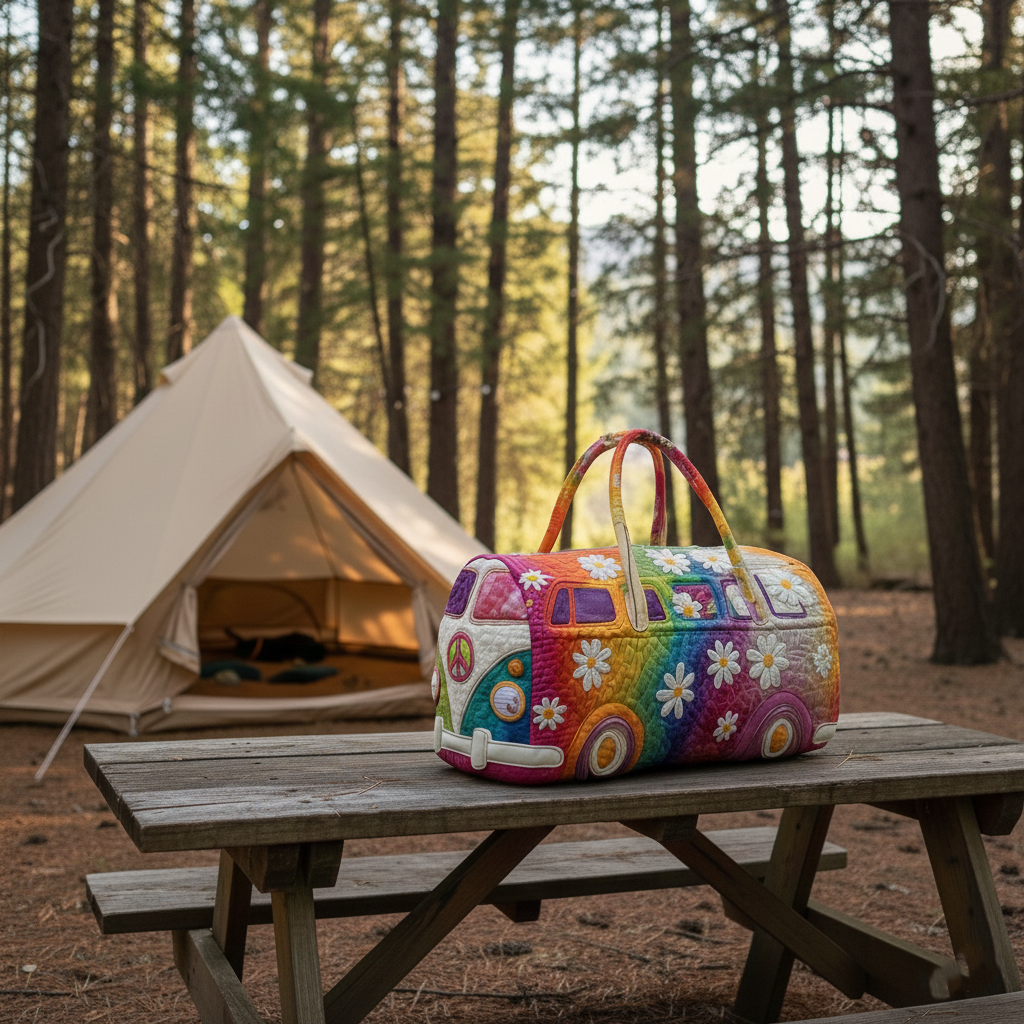 Gesteppte Reisetasche „Hippie Journey“
