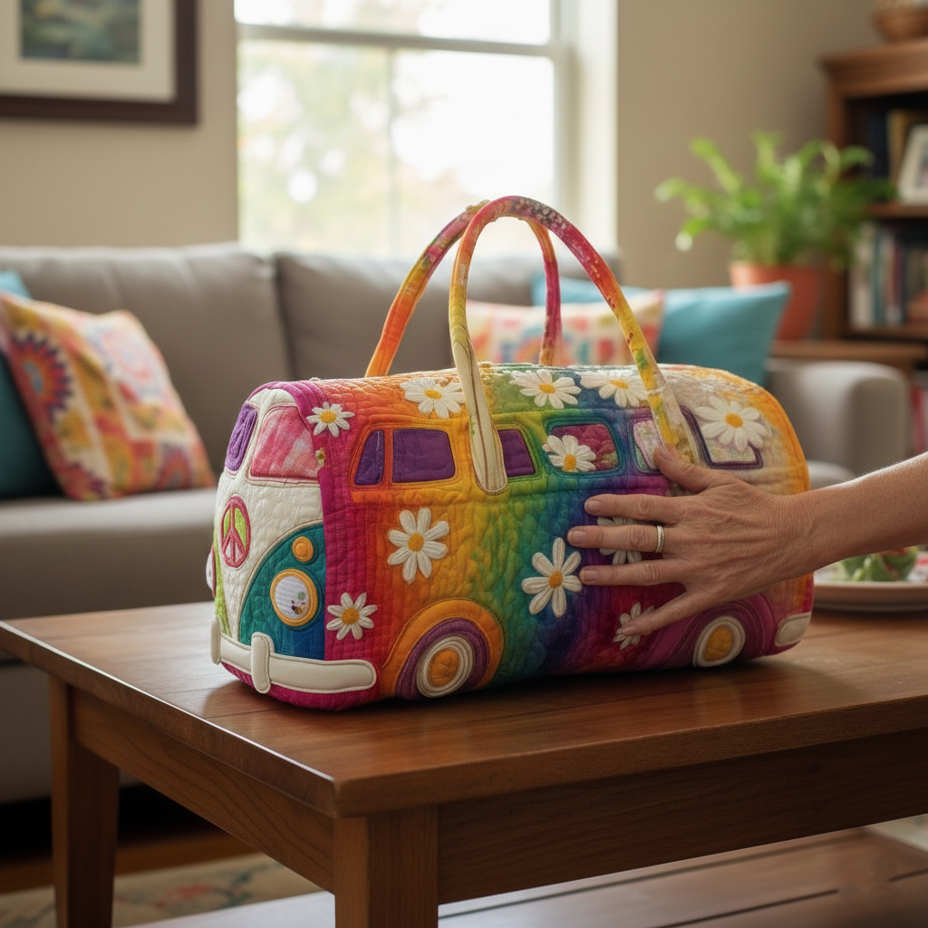 Gesteppte Reisetasche „Hippie Journey“